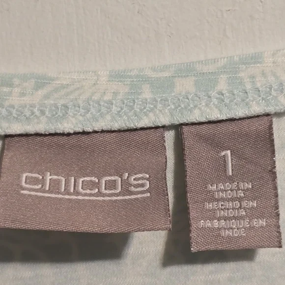 Chico's Light Green Paisley Long Sleeve Top - Picture 11 of 11